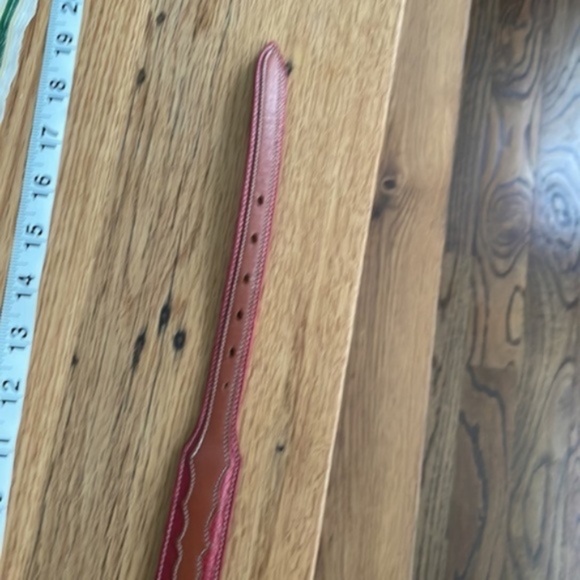 Vintage Red, Brown and Gold Leather Western Tony Lama Belt